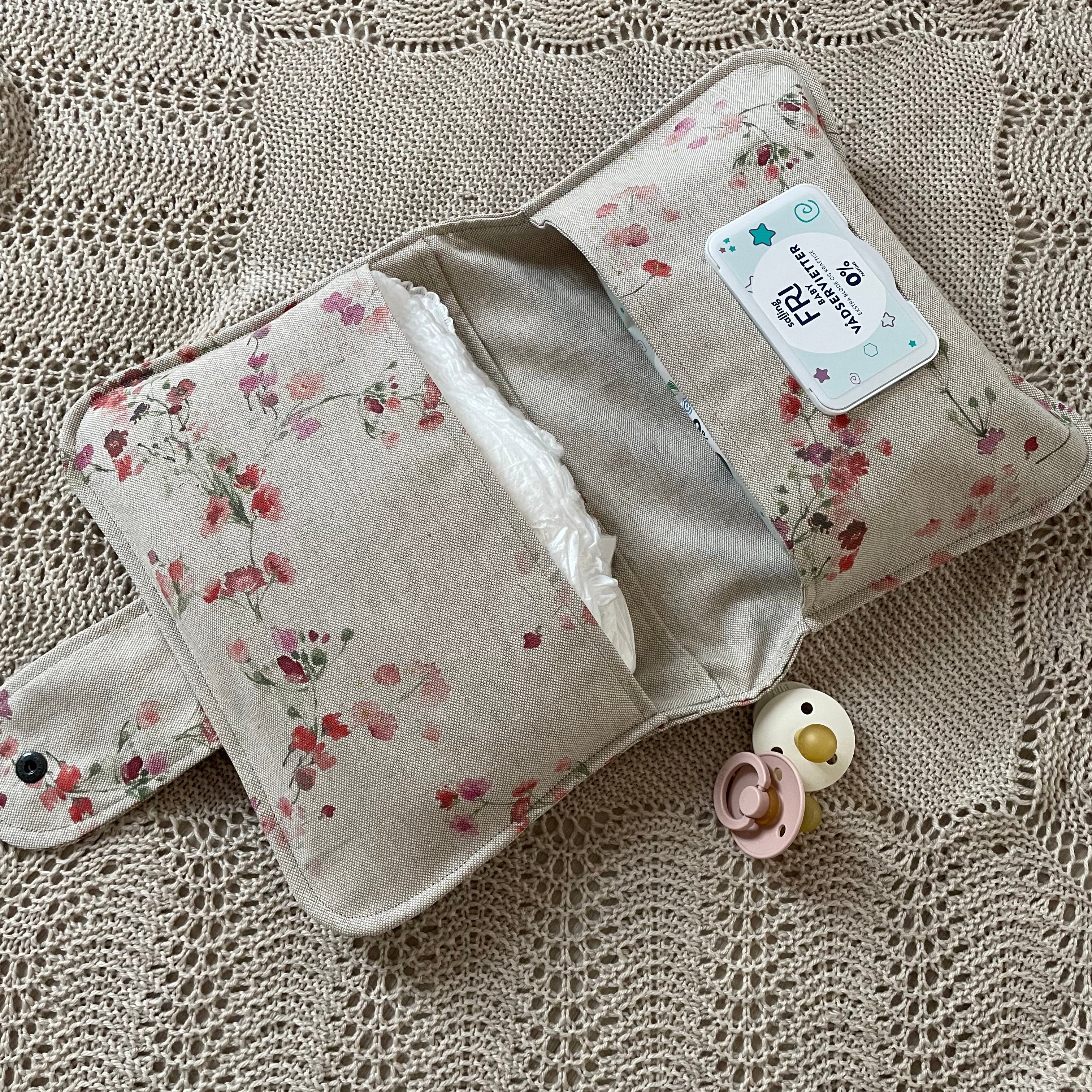 Hørlook med rosa blomster