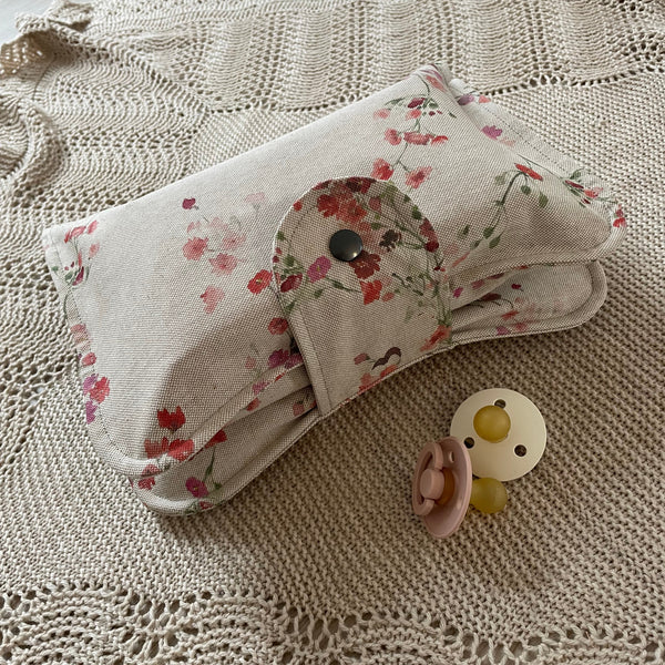Hørlook med rosa blomster