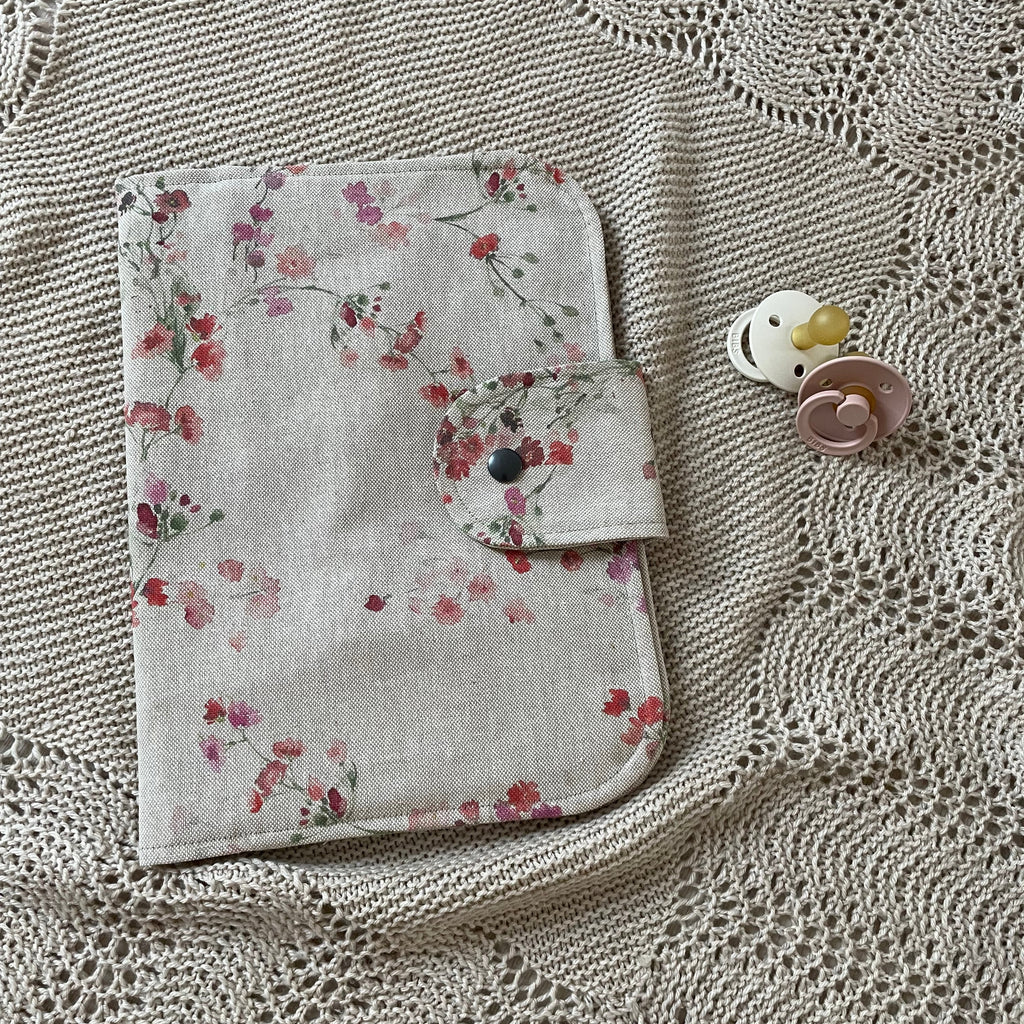 Hørlook med rosa blomster
